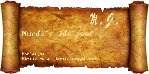 Murár József névjegykártya
