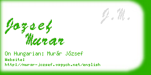 jozsef murar business card