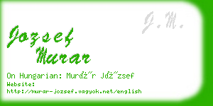 jozsef murar business card